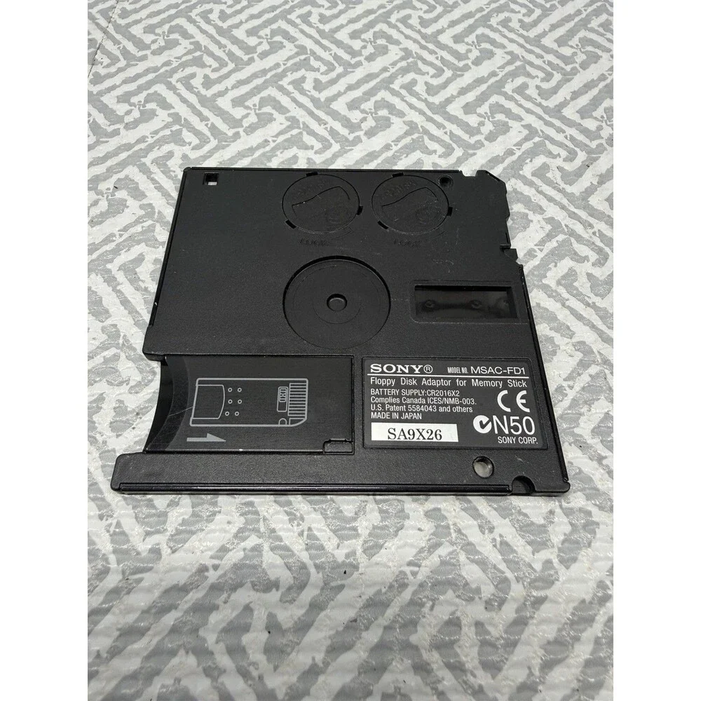 Rare Vintage Sony MSAC-FD1 Memory Stick Floppy Disk Adaptor - 1st Gen Untested